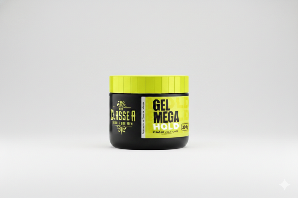 Gel Cola Mega Hold Classe A Barber 300g – Fixação Extra Forte