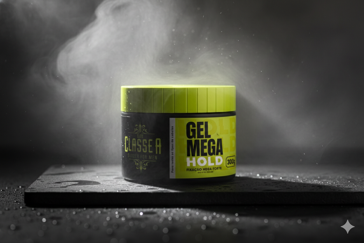 Gel Cola Mega Hold Classe A Barber 300g – Fixação Extra Forte