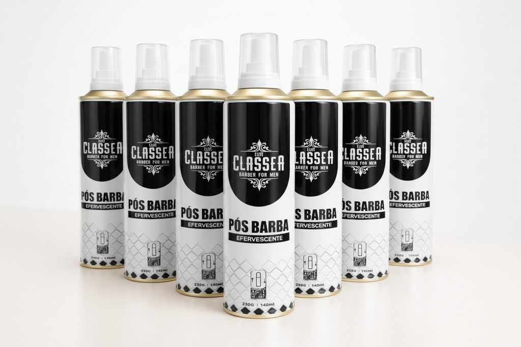 Pós Barba Efervescente Classe A Barber – Refrescante, Calmante e Profissional- 12 unidades