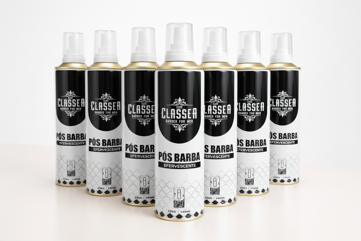 Pós Barba Efervescente Classe A Barber – Refrescante, Calmante e Profissional- 12 unidades