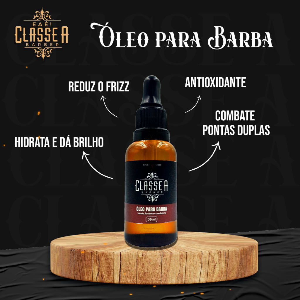 Kit 6x Óleo Para Barba 30ml Classe A Hidratante e Fortalece Os Fios Profissional