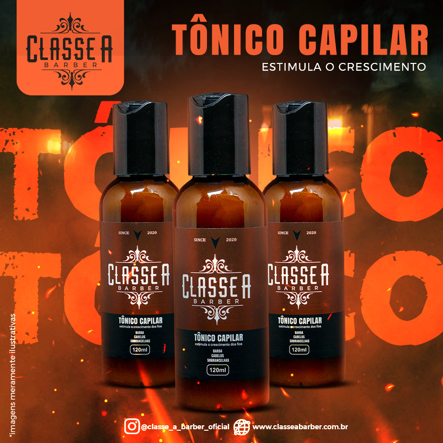 Tônico Capilar Classe A 120ml Crescer Barba Preenche Falhas e Acelera o Crescimento Do Cabelo