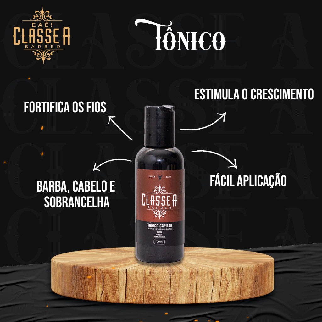 Tônico Capilar Classe A 120ml Crescer Barba Preenche Falhas e Acelera o Crescimento Do Cabelo