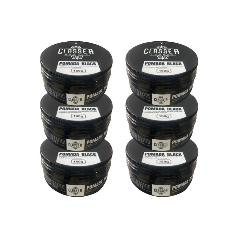 KIT 6x PASTA MODELADORA BLACK CLASSE A 160g 6un