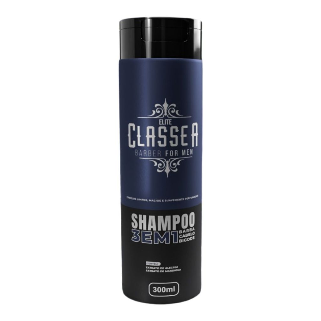 SHAMPOO 3 EM 1  300ML  BABRBA CABELO E BIGODE ALTA LIMPEZA 6un