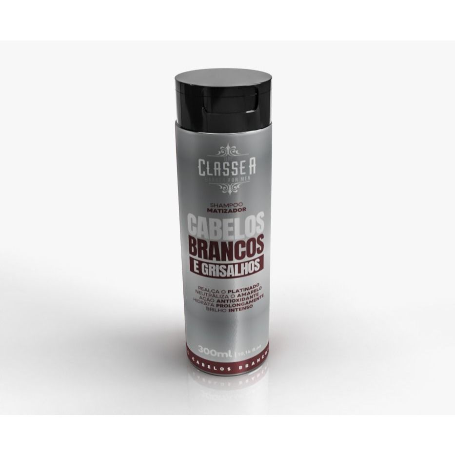 Shampoo Matizador Platinum Classe A 300ml Para Grisalhos E Loiros Desamarelador 12un