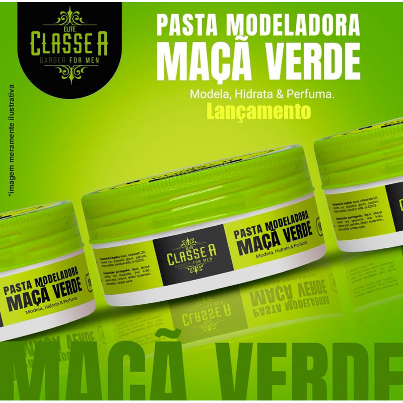 PASTA MODELADORA MAÇA VERDE CLASSE A 160G 1UN
