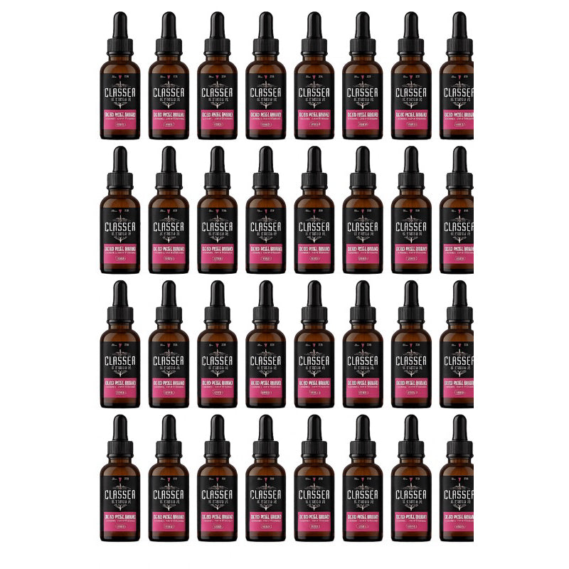 Kit 24x óleo para barba 30ml classe a  possui hidratantes e fortalece os fios