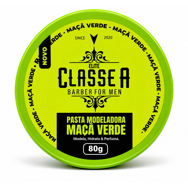 KIT 3 PASTAS MODELADORA CLASSE A  MAÇÃ VERDE 80g ALTA FIXAÇÃO 3un