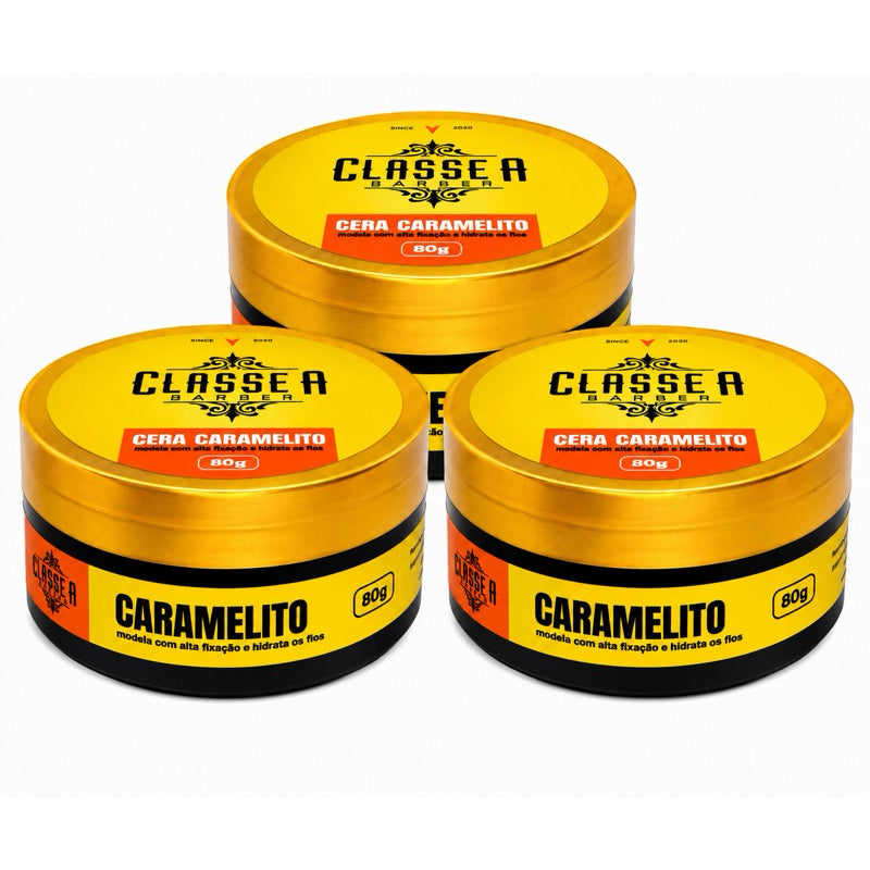 KIT 3 PASTAS CERA CLASSE A 80g ALTA FIXAÇÃO