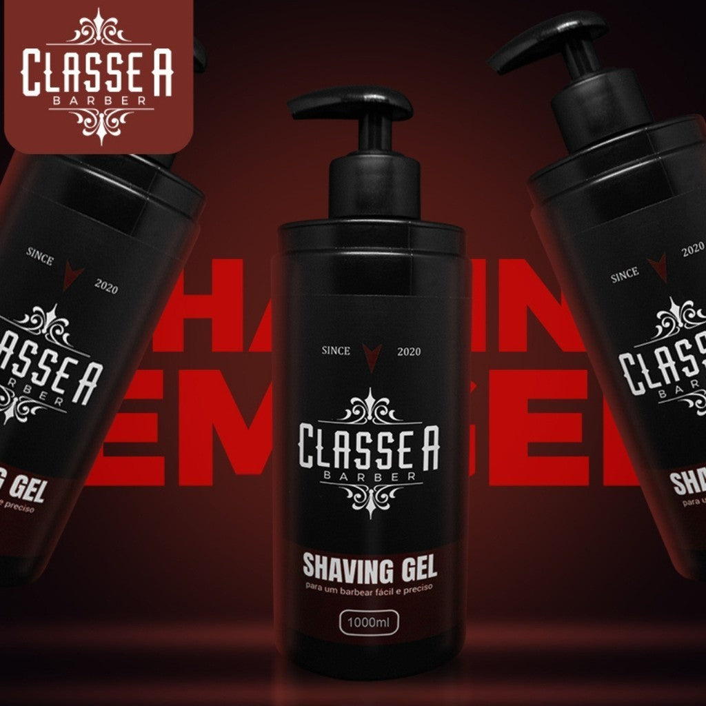 Kit 6x Shaving Em Gel Classe A 500ml Otimo Para Navalhado Suave Pé Zinho